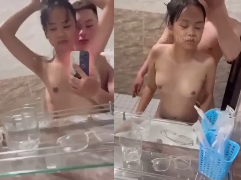 Nhỏ nhắn em cùng anh người yêu quan hệ trước gương quay kỉ niệm